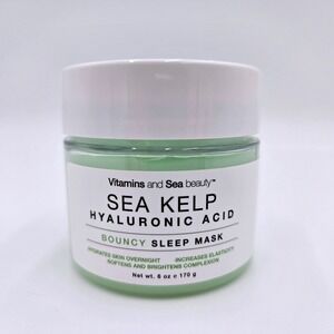 Vitamins and Sea Beauty Sea Kelp Hyaluronic Acid Bouncy Sleep Mask 6 oz Jar